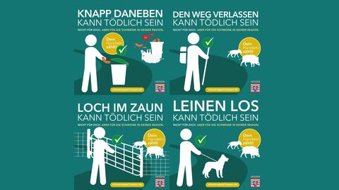 ASP-Plakate vier Motive